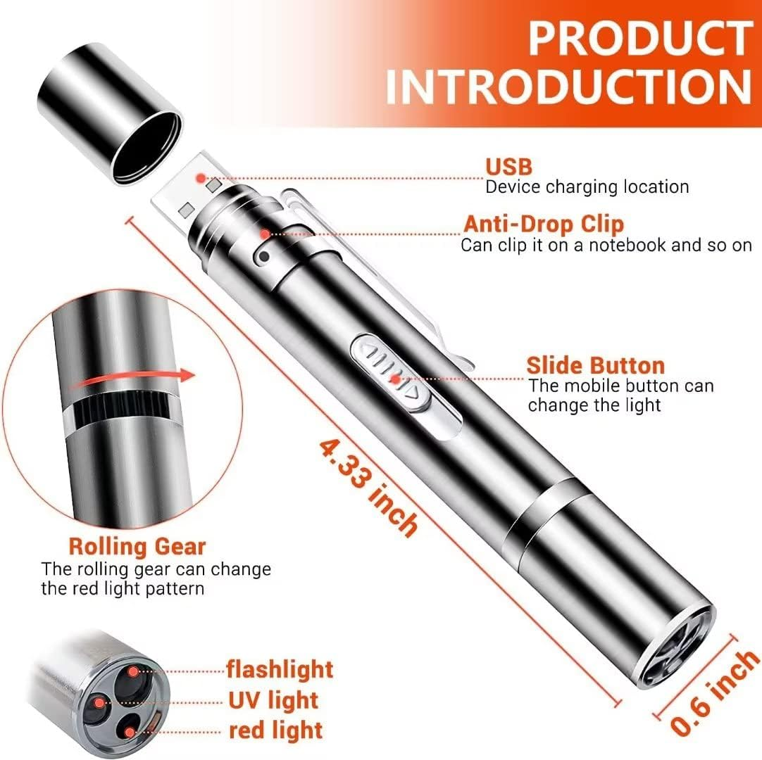 Laser Pointer Cat Toy,Cat Toy Interactive Red Dot Dog Laser Pointer Toys for Indoor Cat and Dog Play,Usb Recharge Long Range 3 Modes Lazer Playpen image number 4