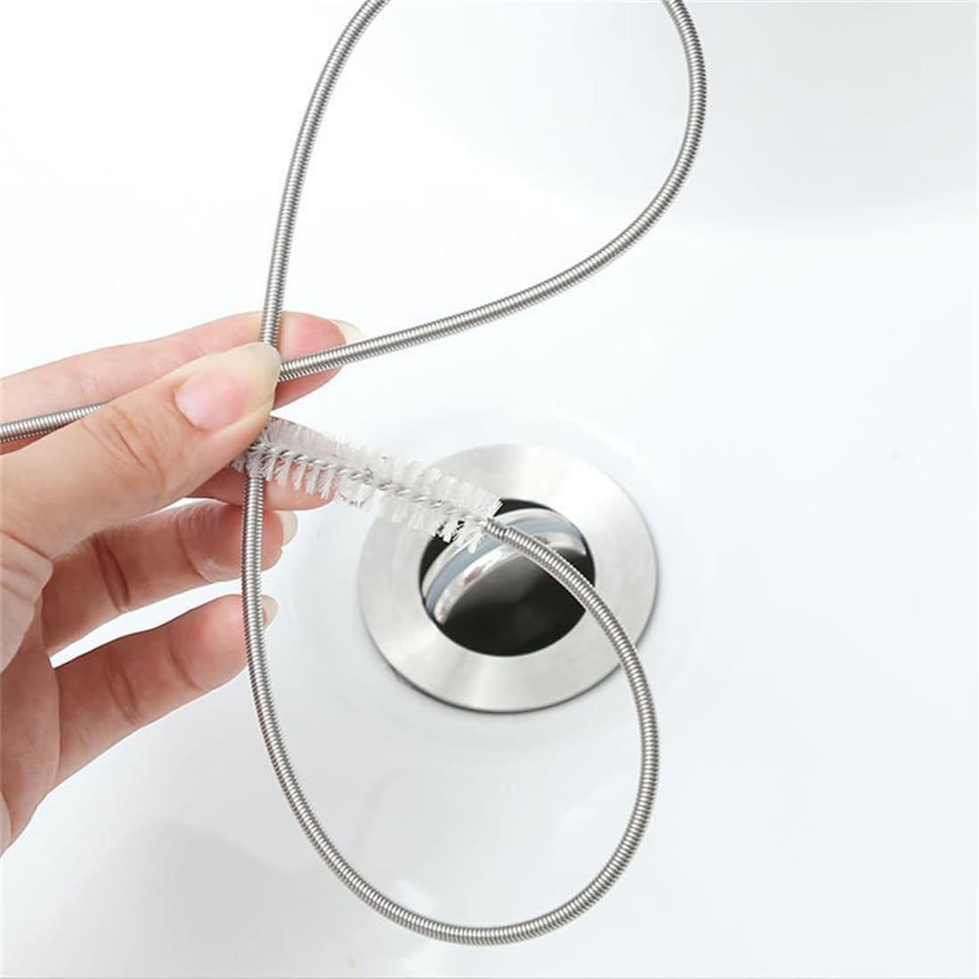 60Inch Long Wire Brush, Long Flexible Tube Cleaning Brush Drain Brush Hose Pipe Brush, Drain Cleaner Sunroof Drain Cleaning Tool for Car, Fridge, Home Kitchen, Fish Tank, Water Pump Accessories image number 4