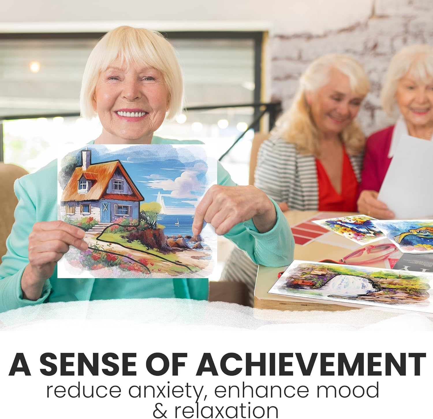 QUOKKA 10PACK Water Painting Dementia Activities for Seniors - Tropics Vacation Memories - Alzheimers Products for Elderly - Activities for People with Dementia - Crafts for Seniors - Songbird Serenity image number 7