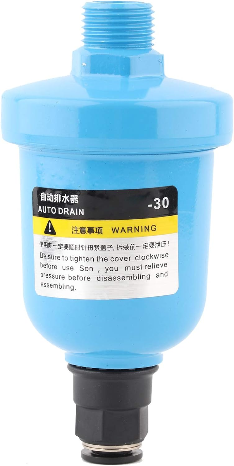 Automatic Tank Drain Valve, Compressor Auto Drain Pneumatic Die-Cast Aluminum Auto Drainer Air Compressor Replacement Parts for Air Compressor System G1/2 1.0Mpa image number 4
