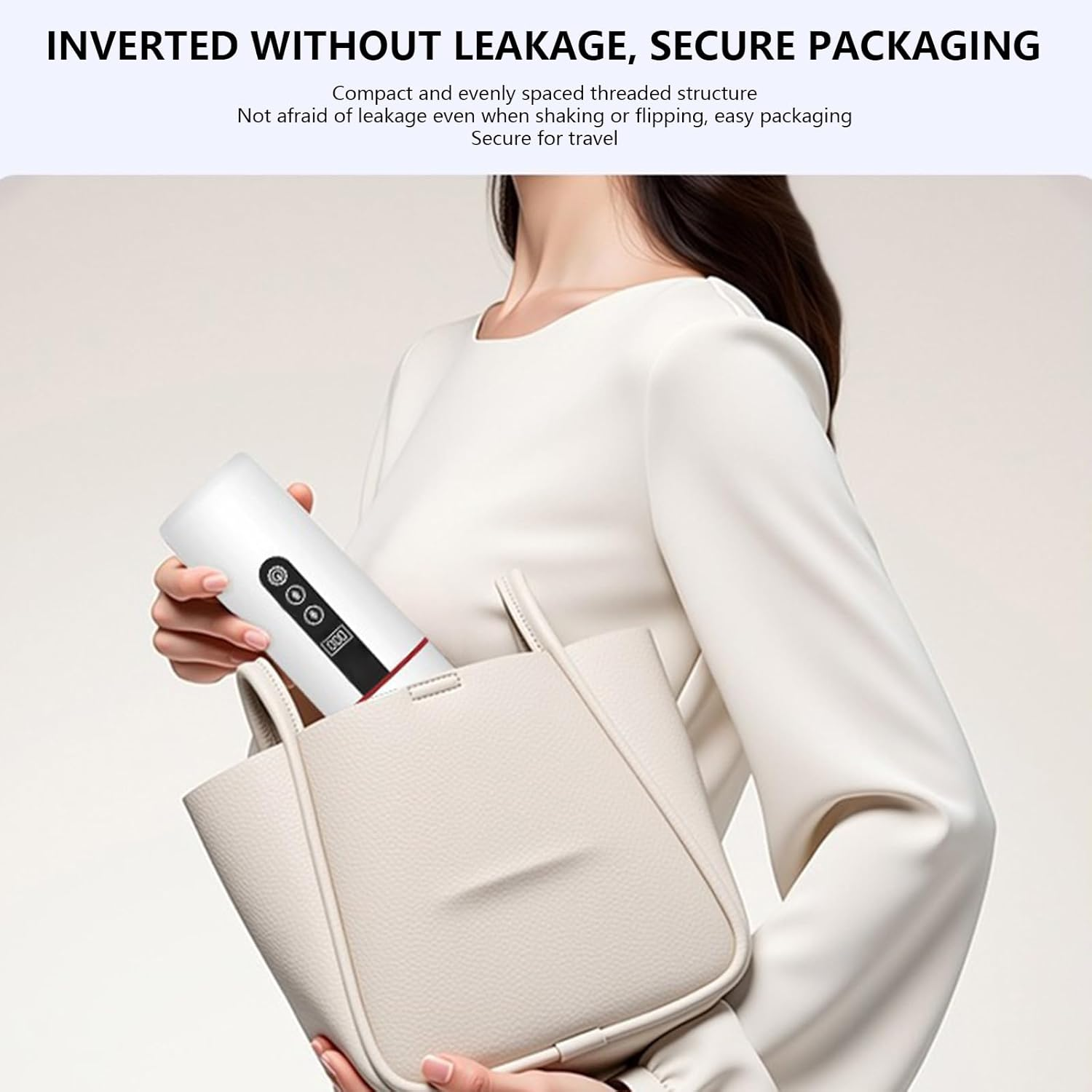 1. Portable USB Car Kettle 12V/24V 500Ml Fast Heating Cup for Coffee Tea Travel & Road Trips Travel Heating Cup with USB for Coffee & Tisane - White image number 6