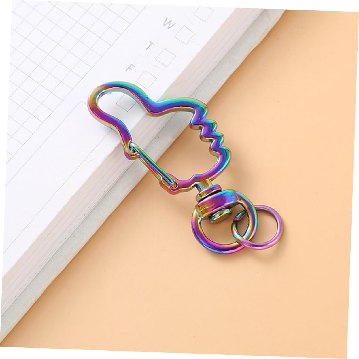 Gogogmee Cute Metal Thumb Keychain 30Pcs Keychains Buckle Lanyard for Keys Purse Hardware image number 3