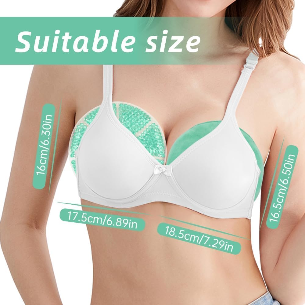 Breast Therapy Pads, Hot Cold Breastfeeding Gel Pads, Breastfeeding Essentials and Postpartum Recovery, Nursing Breast Pads Pain Relief for Mastitis, Engorgement,Boost Milk Let-Down & Production image number 1