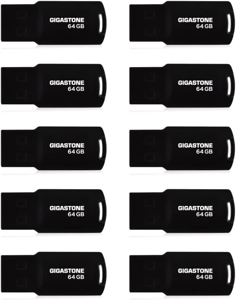 Gigastone V70 64GB 10-Pack USB 2.0 Flash Drive Thumb Drive Memory Stick Pen Drive Capless Retractable Design image number 4