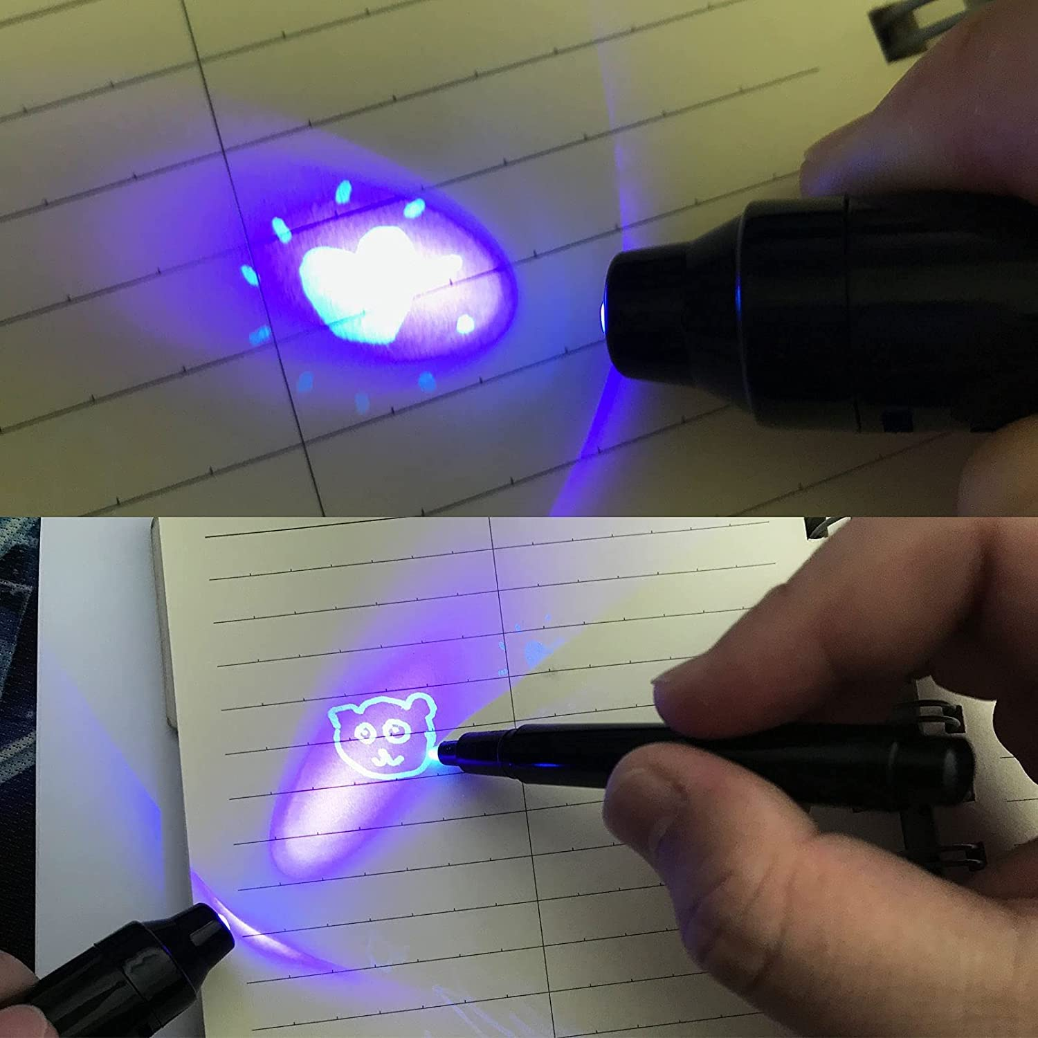 ZDY Invisible Ink Pen,Spy Pen Invisible Disappearing Ink Pen with Black Light Magic Marker for Secret Message and Kids Party Christmas Halloween Easter Goodies Bags Toy 7Pcs image number 6