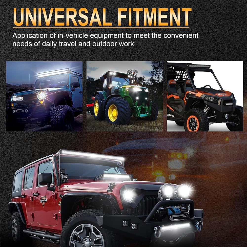 LED Pods, Spot Driving Fog Light 4Pcs 18W 2000LM 9V 32V IP67, Spot Led off Road Lights, Super Bright Driving Fog Boat Lights, Led Work Light Bar, for Trucks Pickup Golf Cart SUV ATV UTV image number 2