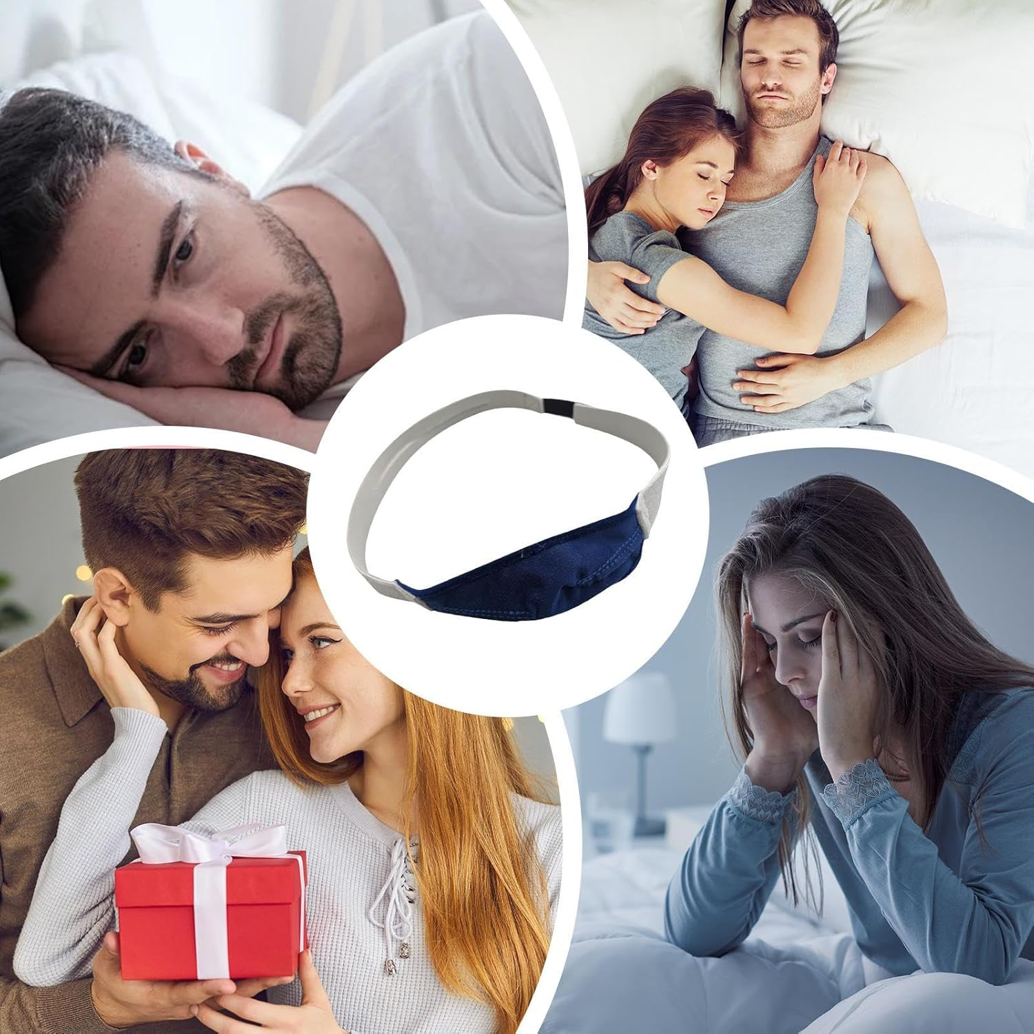 Anti Snoring Chin Strap &ndash; Adjustable Sleep Strap, Snore Reduction Band | Comfortable Chin Strap for Sleeping Aid, anti Snore Device for Men and Women, Snoring Strap for Nighttime Use image number 1