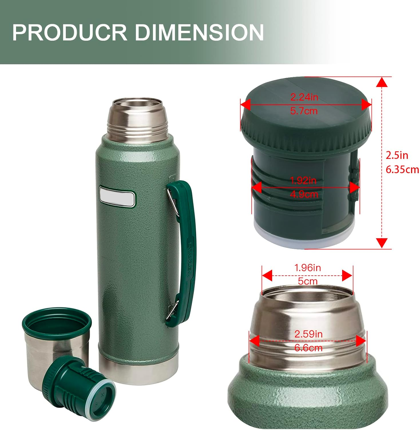 Parts Shop Replacement Thermoss Stopper for Stanley Classic Vacuum Insulated Wide Mouth Bottle (1.1 QT, 2 QT) image number 1