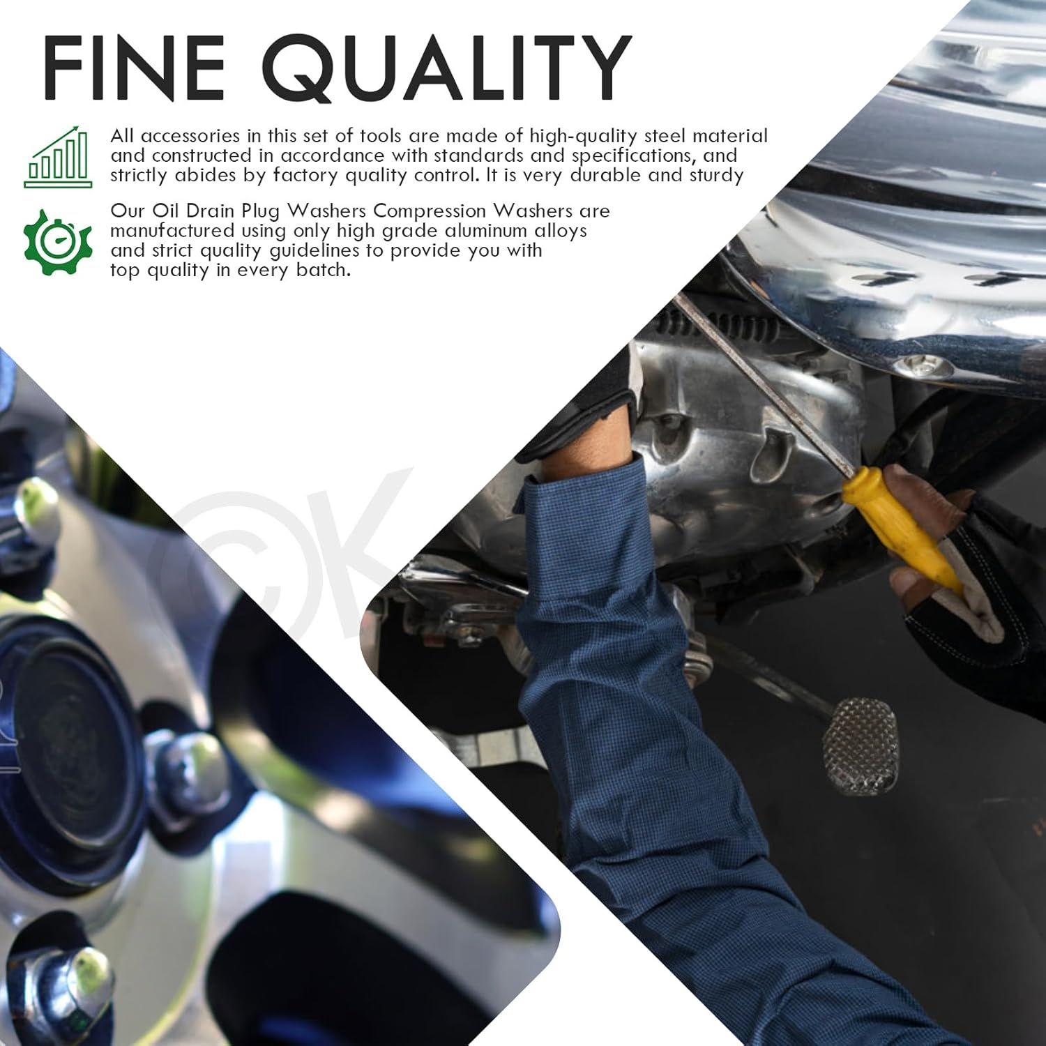 Keadic 28Pcs Universal Oil Drain Plug Gasket Assortment Kit, Automotive Metric Drain Plugs Compatible with Jeep GM Ford Honda Toyota Nissan