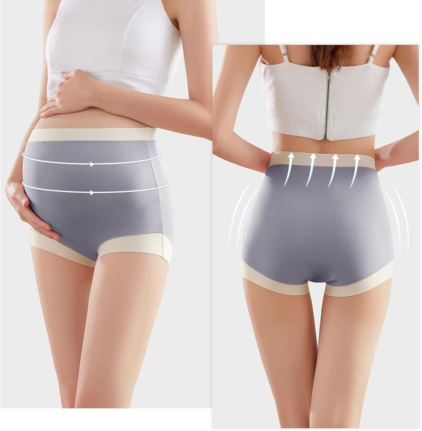 3-Pack Women'S High-Waisted Modal Maternity Briefs &ndash; Soft Absorbent Over-Bump Pregnancy Panties image number 1