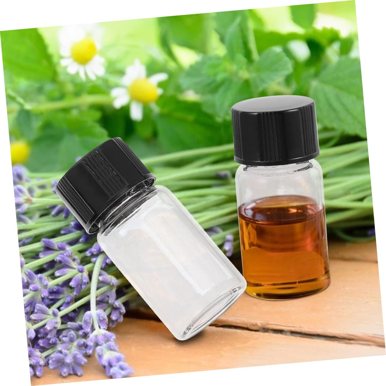 15Ml Glass Sample Bottles with Screw Caps 30Pcs Flat Bottom Vials for Lab Testing and Essential Oil Containers image number 3