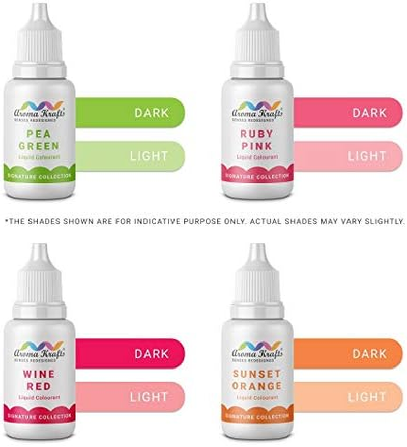 Aroma Krafts&reg; Liquid Soap Making Colours (Signature Collection) for Melt & Pour Soaps & Bath Bomb Making - Set of 8 (15 Ml Each) image number 4