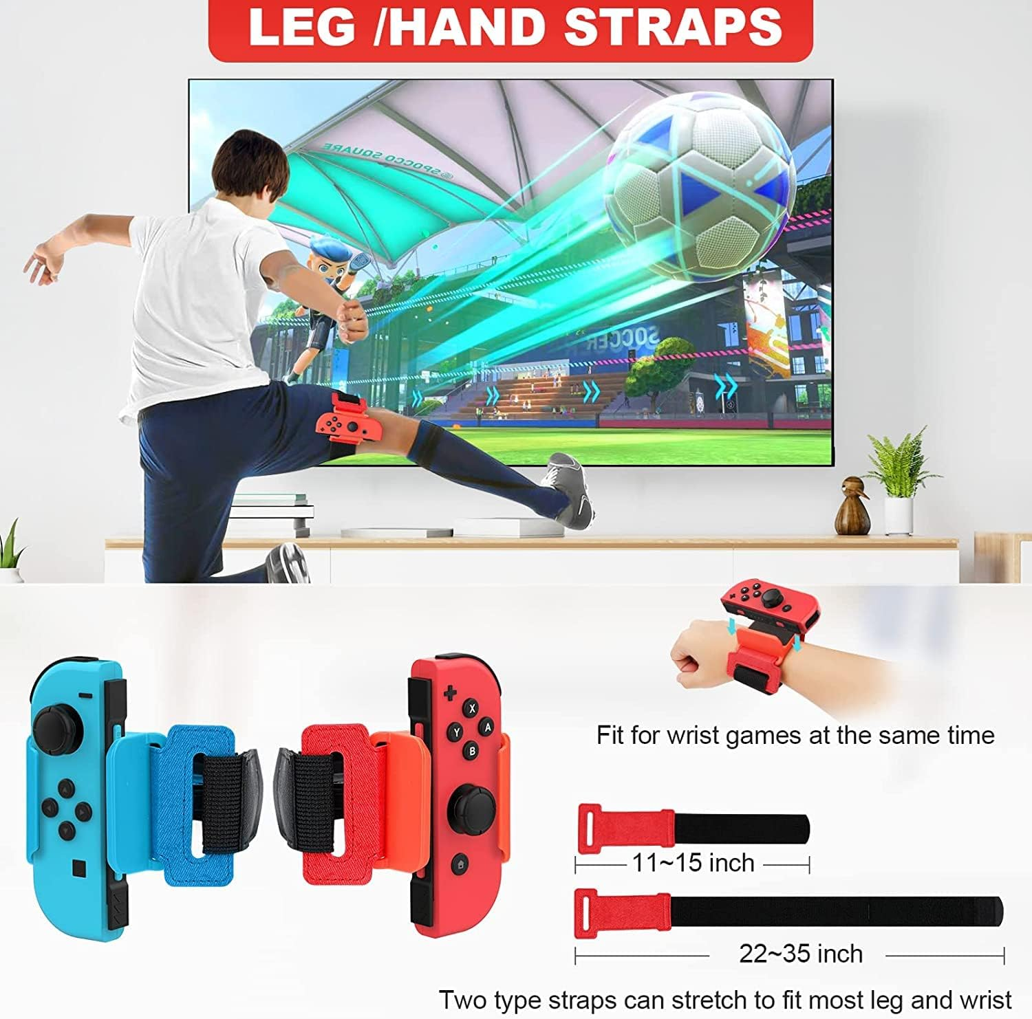 ZONEY Switch Sports Accessories Bundle Set, 18 in 1 Family Party Pack Game Accessories Kit for Nintendo Switch/Switch OLED, for Mario Golf Super Rush the Legend of Zelda Mario Tennis Ace image number 2