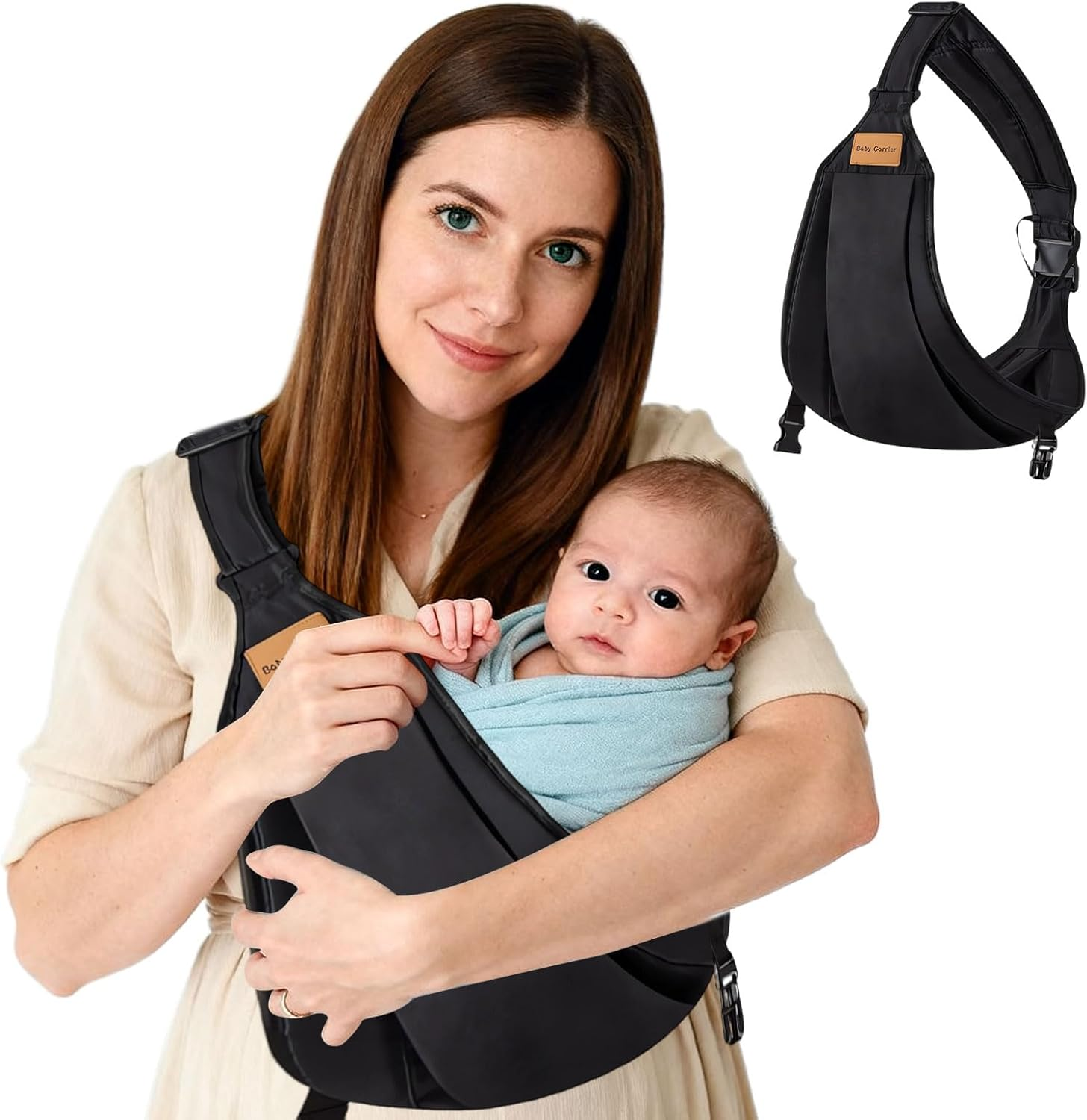 Toddler Carrier, 1 Pcs Baby Sling Carrier, Adjustable Toddler Sling Carrier, Multifunction Ergonomic Baby Carrier, 0-3 Years Old Babies Non-Slip Side Waist Sling for Shopping Travel Outdoor image number 1