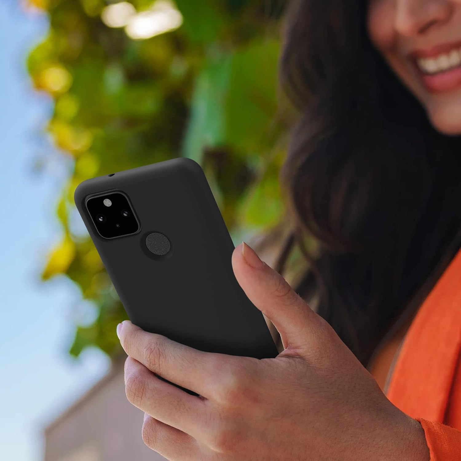 Soft Silicone Case for Google Pixel 5 Case(2020), Ultra Thin Flexible Premium Rubber Full Body Protection Anti-Fingerprint Dustproof Shockproof Scratch Resistant Wireless Charging for Pixel 5 5G Cover - Dark Green image number 3