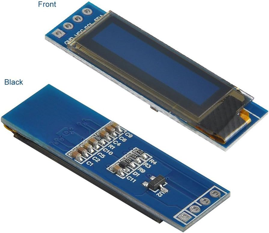 Hiletgo I2C OLED Display Module 0.91" IIC I2C Serial OLED LCD Display SSD1306 128X32 Blue I2C OLED Screen Driver DC 3.3V/5V AVR PIC STM32 Arduino