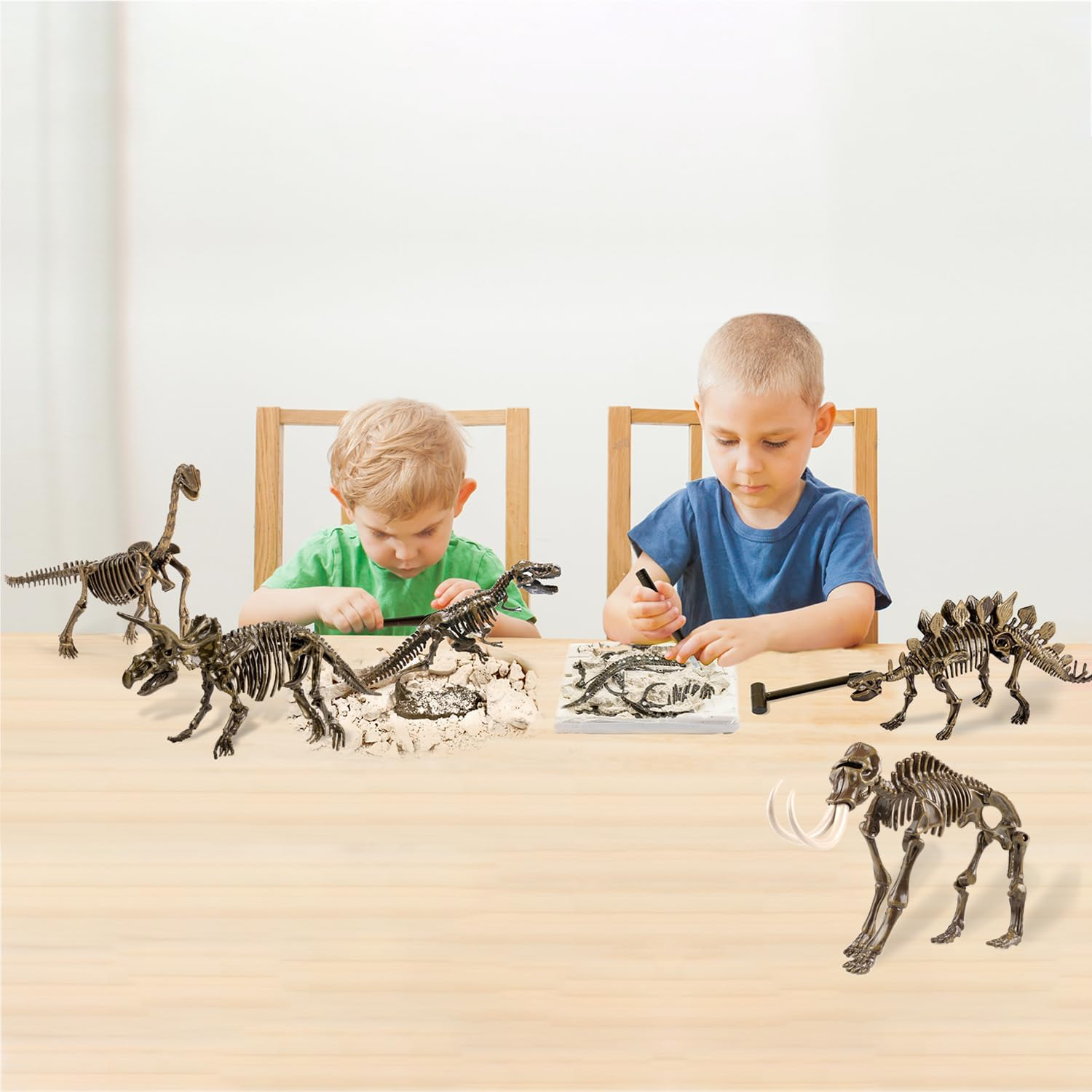 Kids Archeology Dinosaur Bones Digging Kit, Dinosaur Fossil Dig Kit for Kids (Mammoth) image number 2