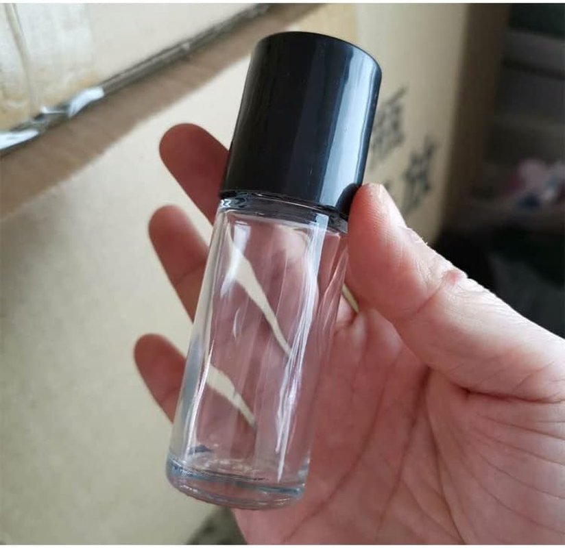 4Pcs 30Ml/1Oz Clear Glass Deodorant Roller Bottle with Plastic Roller Ball & Black Lid Deodorant Bottles Essential Oil Roller Bottles Empty Deodorant Containers for Essential Oils Deodorant image number 5