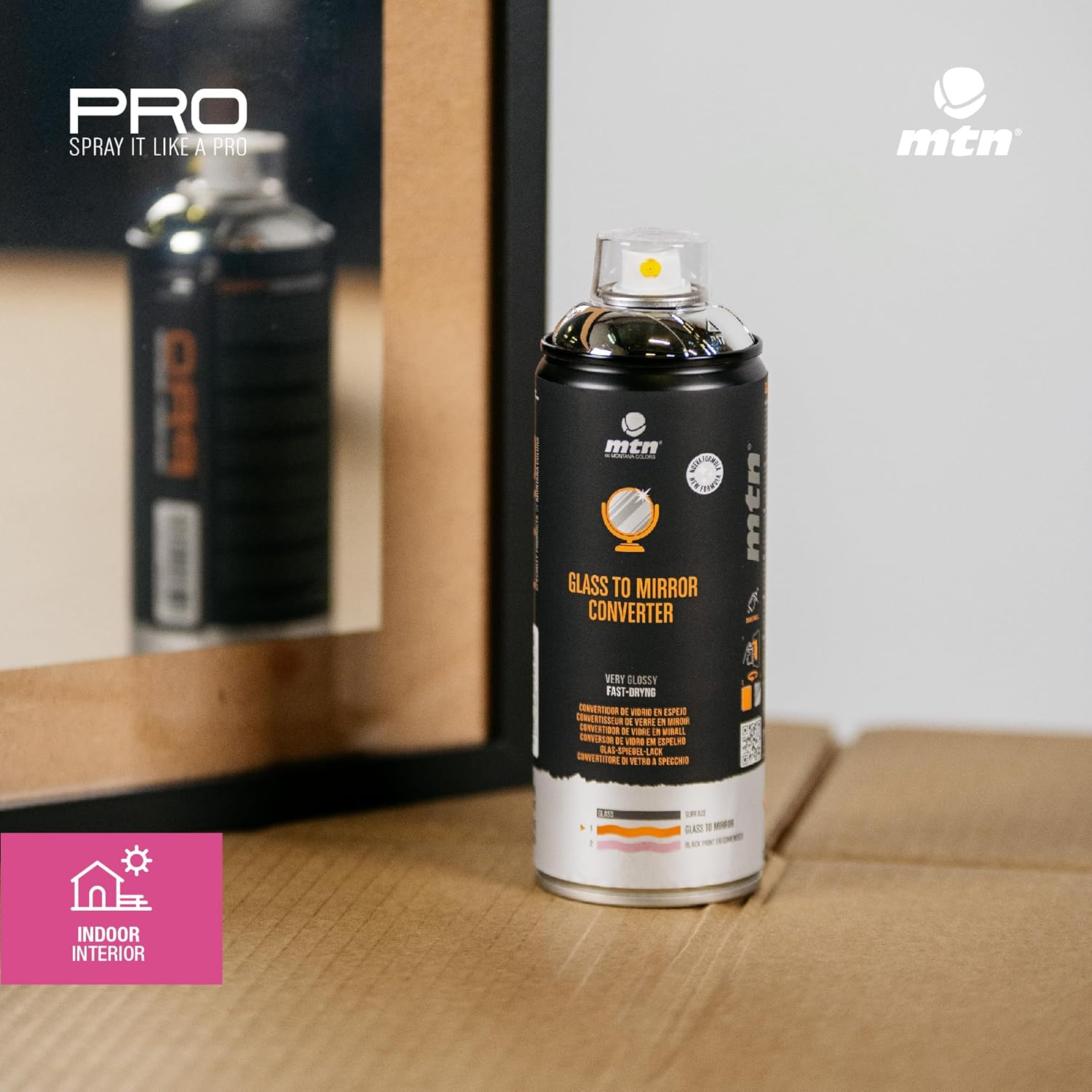 Montana Colors MTN PRO Glass to Mirror Efect Spray Paint, 400 Ml image number 5