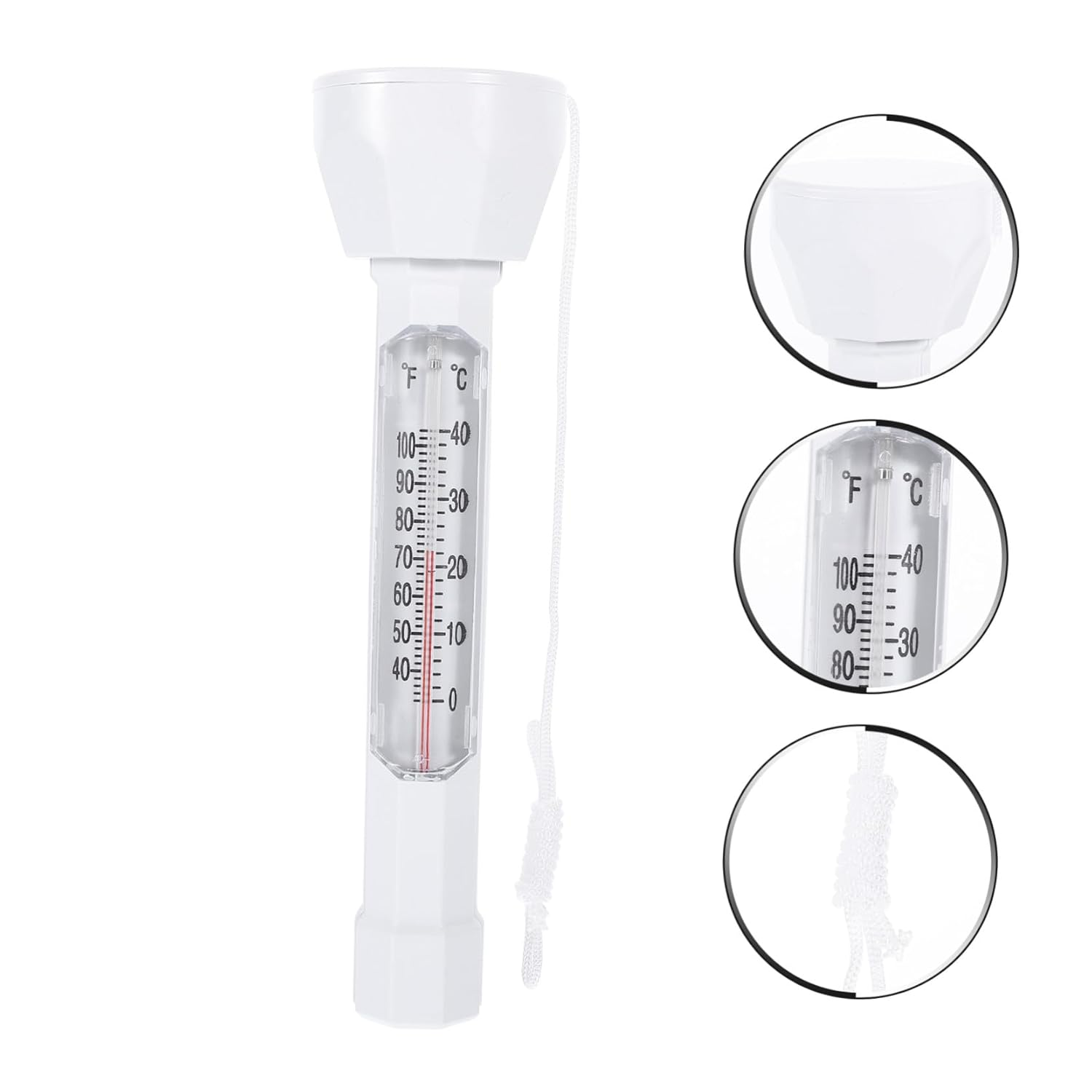 Bestonzon Floating Pool and Bath Water Thermometer 0-40&deg;C, Sturdy Floating Temperature Measuring Tool for Swimming Pools, Fishponds, and Saunas image number 4
