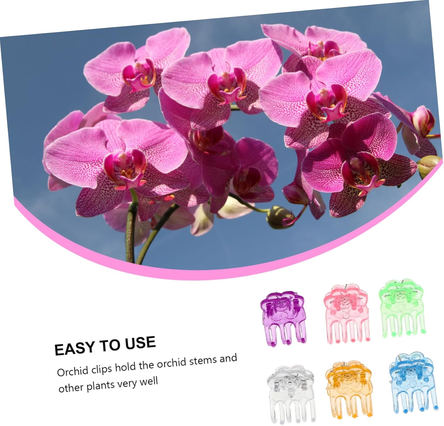 INOOMP 180Pcs Plastic Support Clips for Garden Flower Vine Fixing Clips Plant for Rose and Plants Vine Support for Garden Supplies image number 3