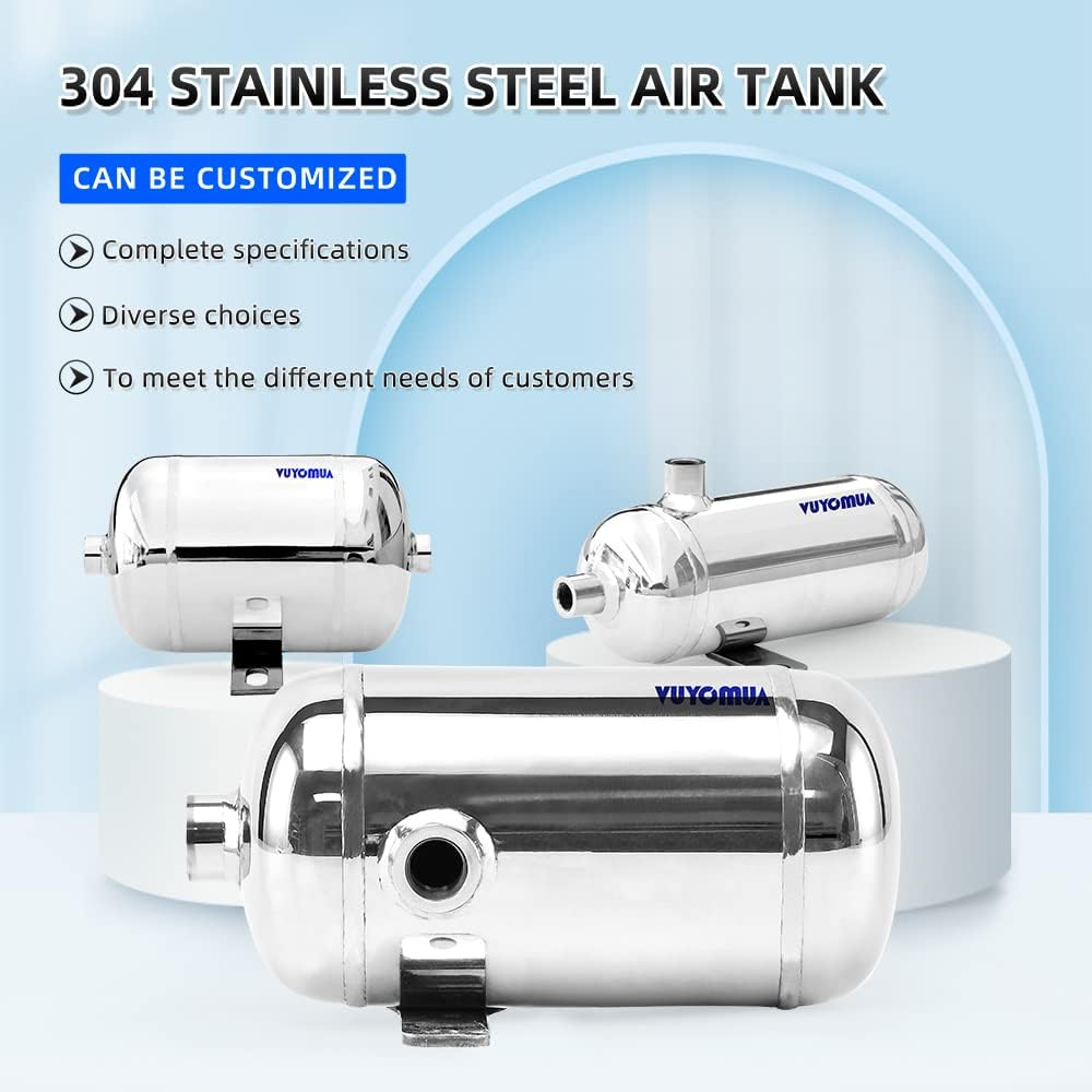 304 Stainless Steel High Pressure Mini Small Portable Air Tank Air Reservoir Water Storage Tank (0.5L-SG) image number 6