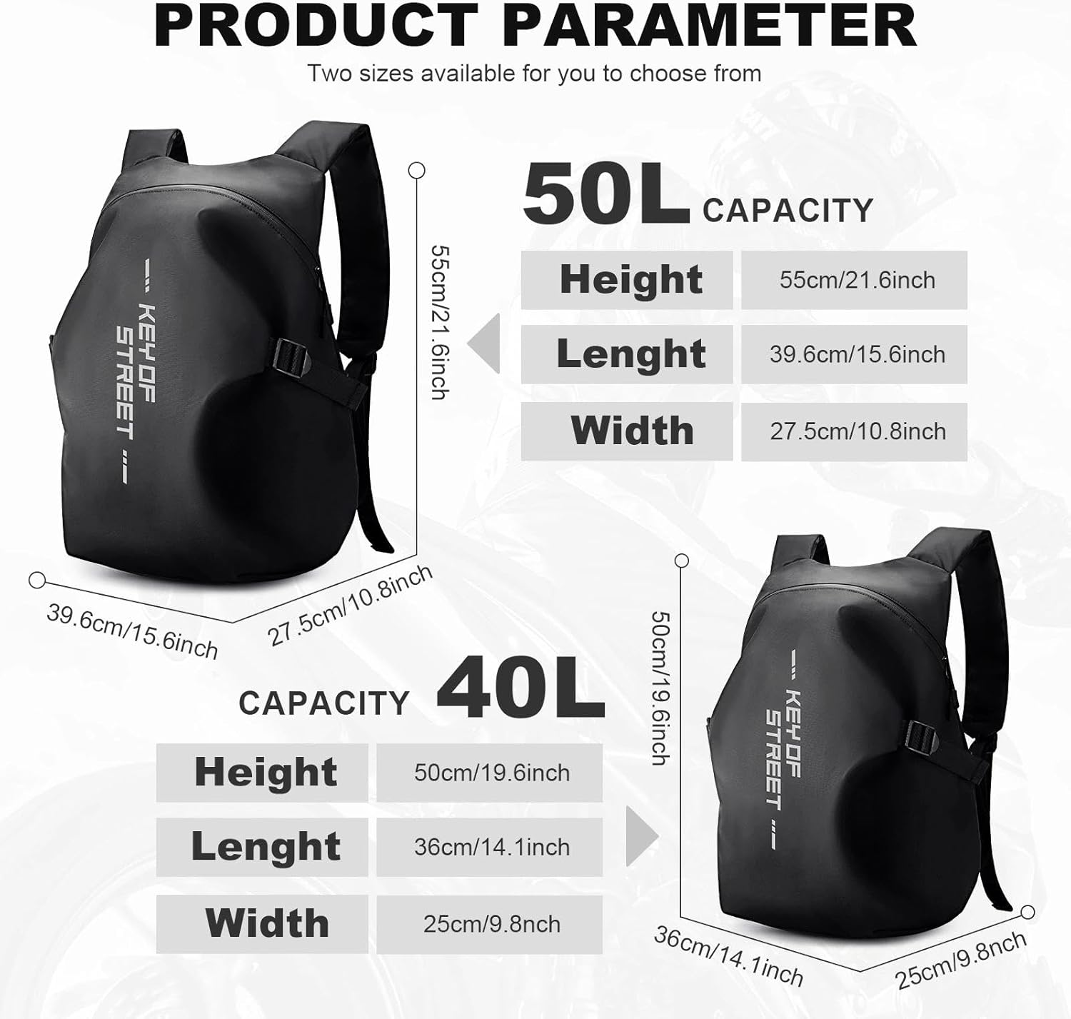 Motorcycle Backpacks for Men Women Waterproof Helmet Backpack, Motorcycle Accessories, Laptop Bags, Travel Backpacks, Student School Bags image number 7