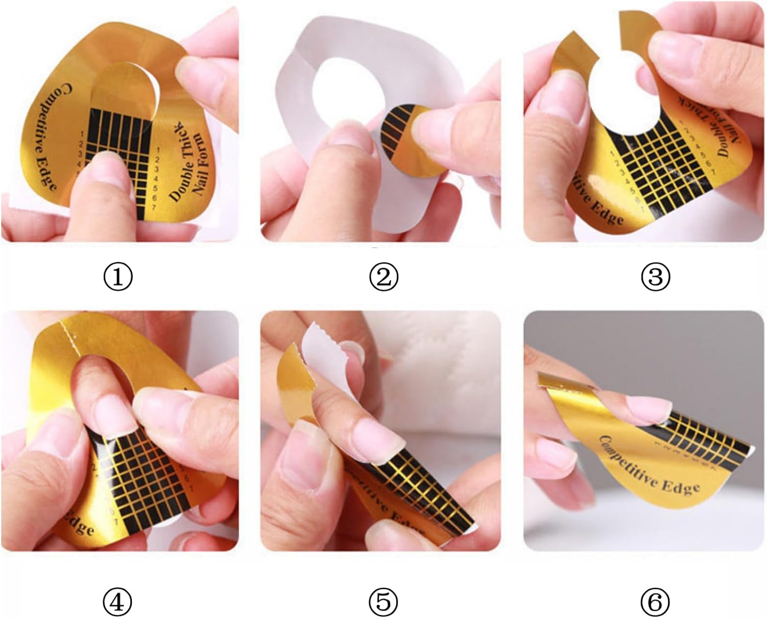 500 Piece Nail Extension Forms Guide Stickers Art Form Shaper Acrylic French DIY Tool image number 1