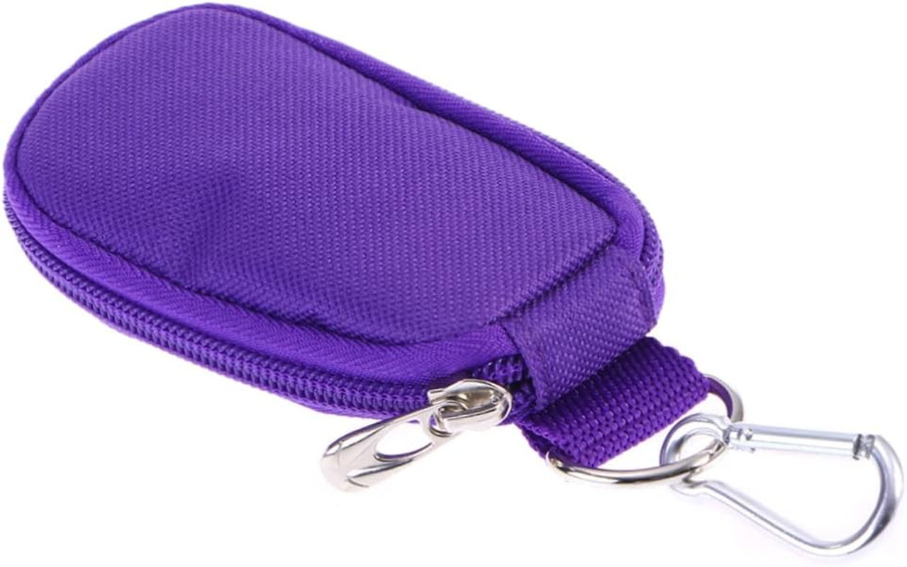 TOVINANNA Portable Key Case for Essential Oils 10-Slot 2Ml Bottle Holder Travel Oil Cases Handle Purple Compact Storage Bag