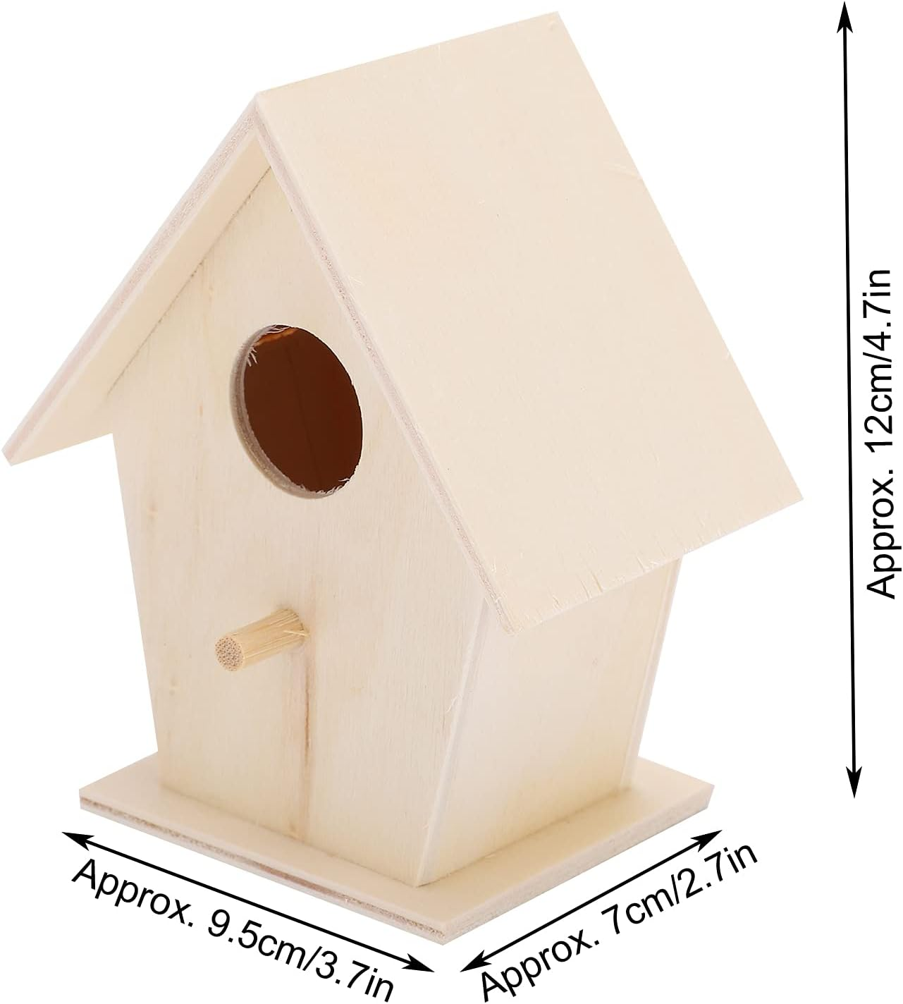 Wooden Bird House, Mini Outdoor Hanging Birdhouse Bird Nesting Box Garden Balcony Courtyard Ornaments, Birds Nests for Parrots Sparrow and Hummingbird(S) image number 5
