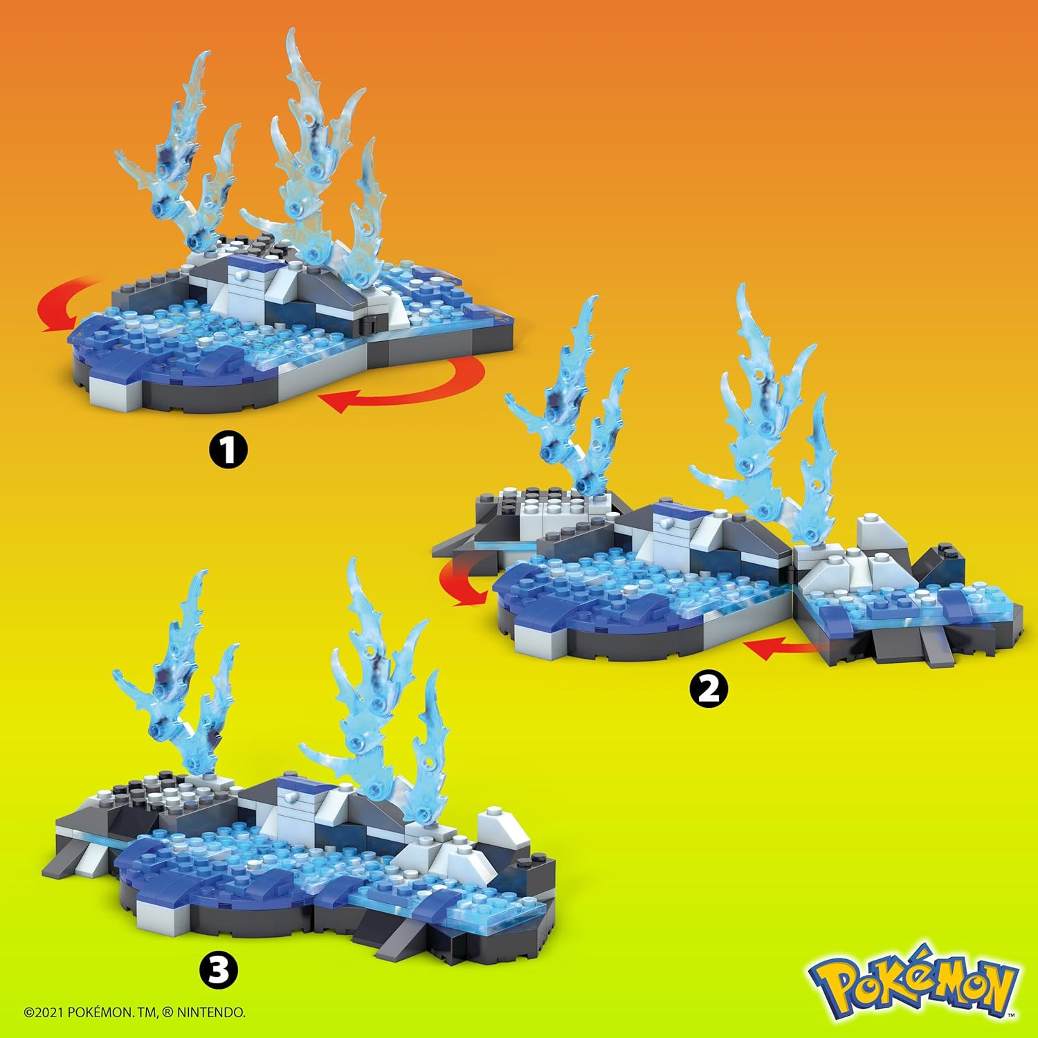 MEGA ​ Pok&eacute;mon Squirtle Evolution Building Set with 379 Bricks and Special Pieces, Toy Gift Set for Ages 8+ and Up, HDH93