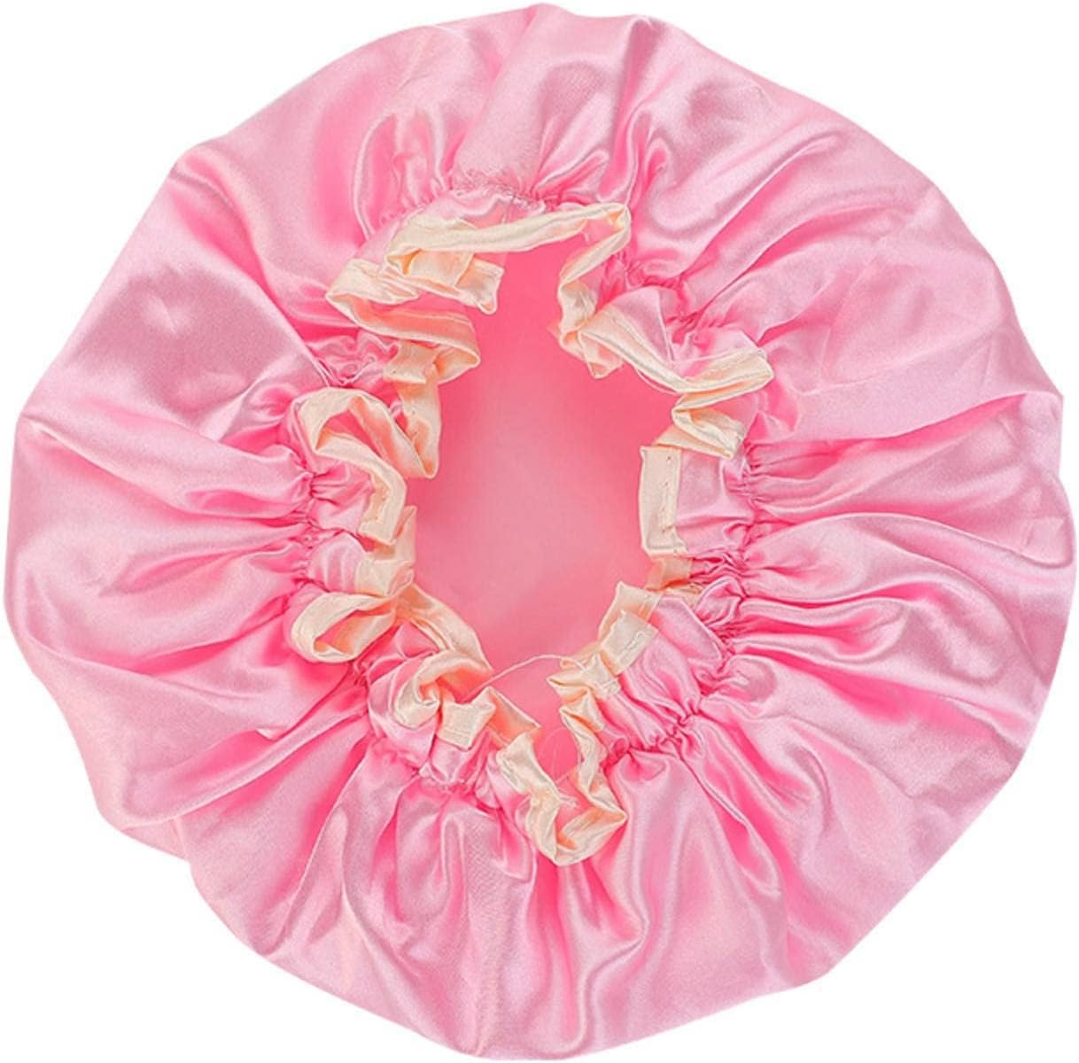 Affordable Luxury Style Product Women'S Double-Layer Thickened Waterproof Shower Cap Shower Cap Elastic image number 6