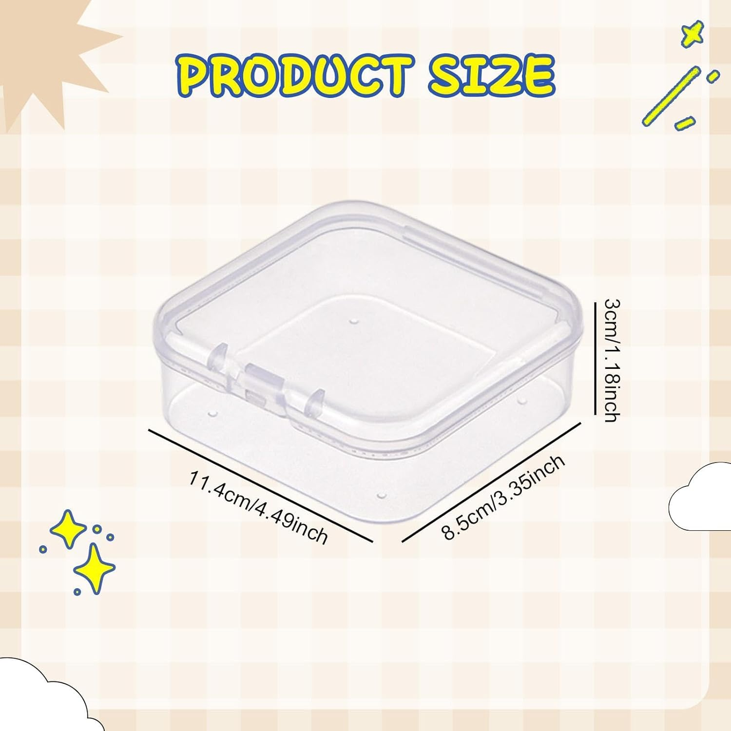 Qianly 24X Bead Storage Box Craft Organizer Crayon Box Stackable for Buttons Charms Hairbands