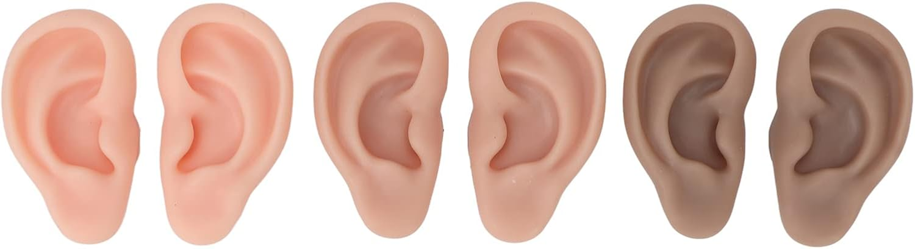 Artificial Ear Model, Easy Silicone Flexible 3 Pairs Ear Model for Home image number 5