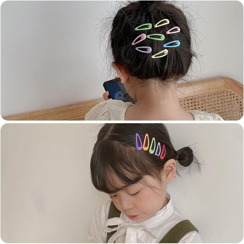 50 Pcs Snap Hair Clips, 1.2 Inch Metal Mini Barrette Hair Clips, Candy Color, for Hair Accessories, or Head Decorations image number 4