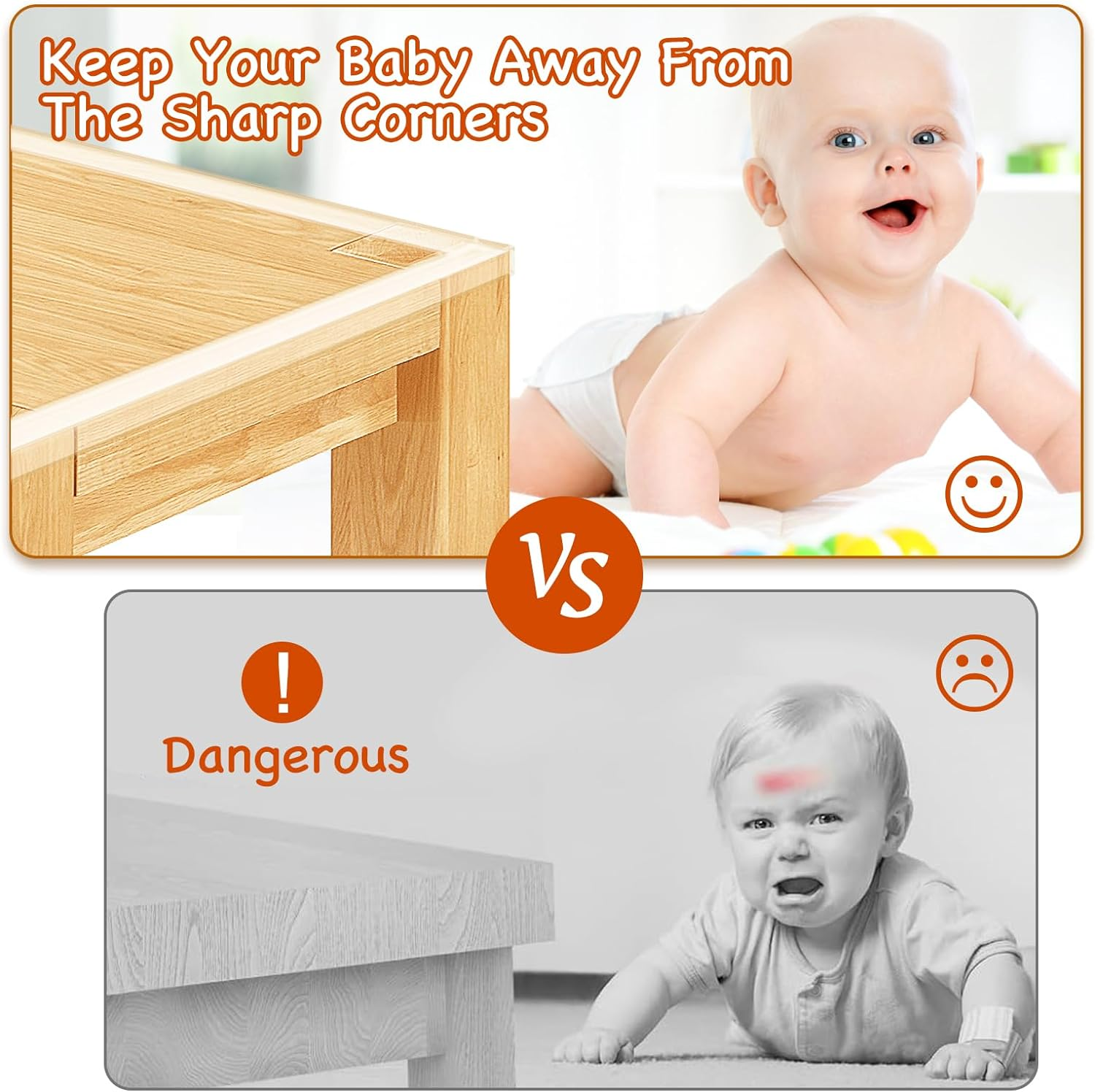 Cokimego Baby Proofing, Edge Protector Strip Clear, Soft Corner Protectors with Upgraded Pre-Taped Strong Adhesive, Edge Protectors for Sharp Corners of Cabinets, Tables, Drawers (W-1.2In L-9.84Ft) image number 1