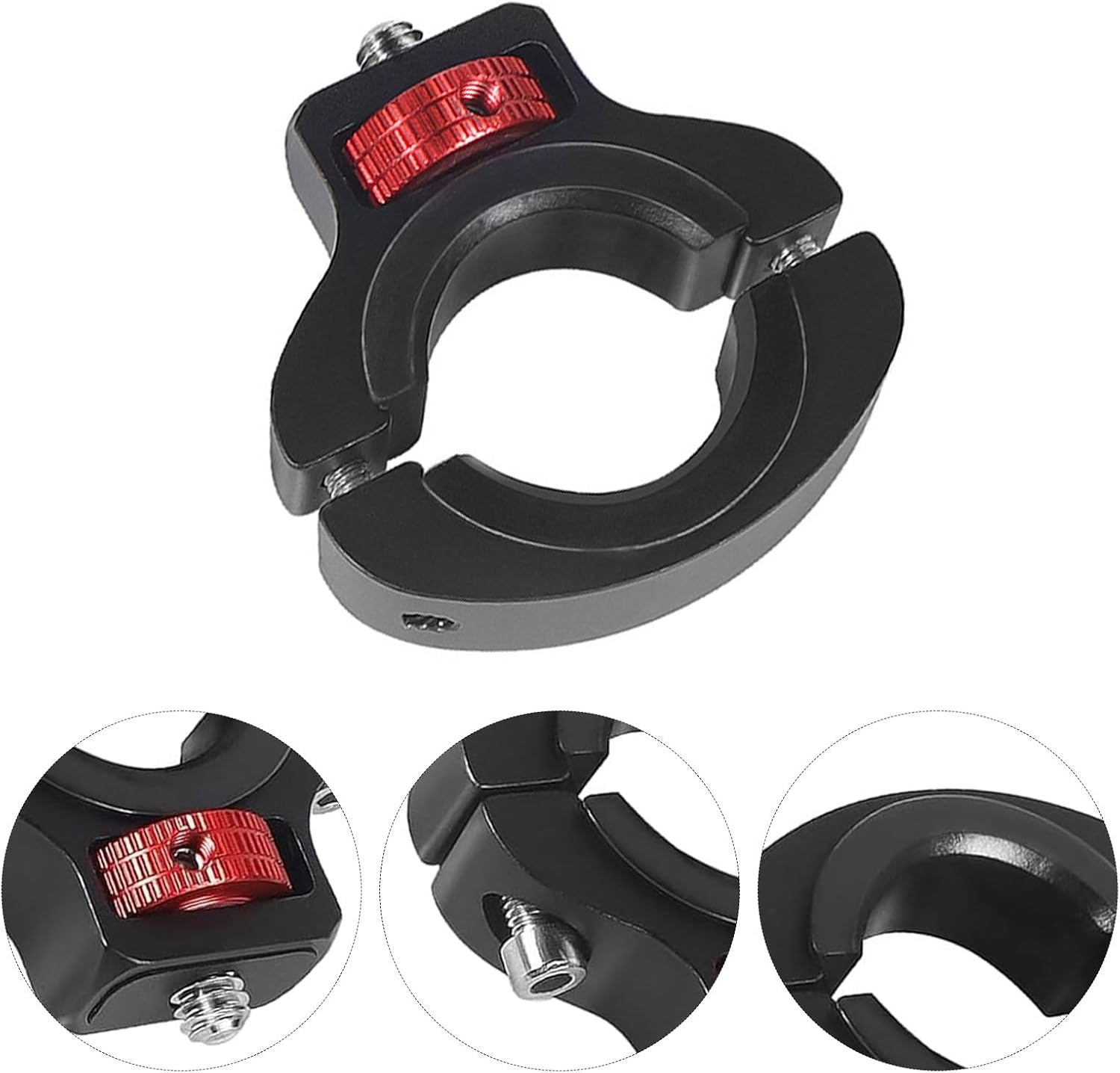 Aiyraa Bicycle Mount Camera Mount 360&deg; Rotatable Clamp for Handlebars, Action Camera Mount for Bicycle and Motorcycle, 1/4 Mount for Gopro and Other Action Cameras image number 4