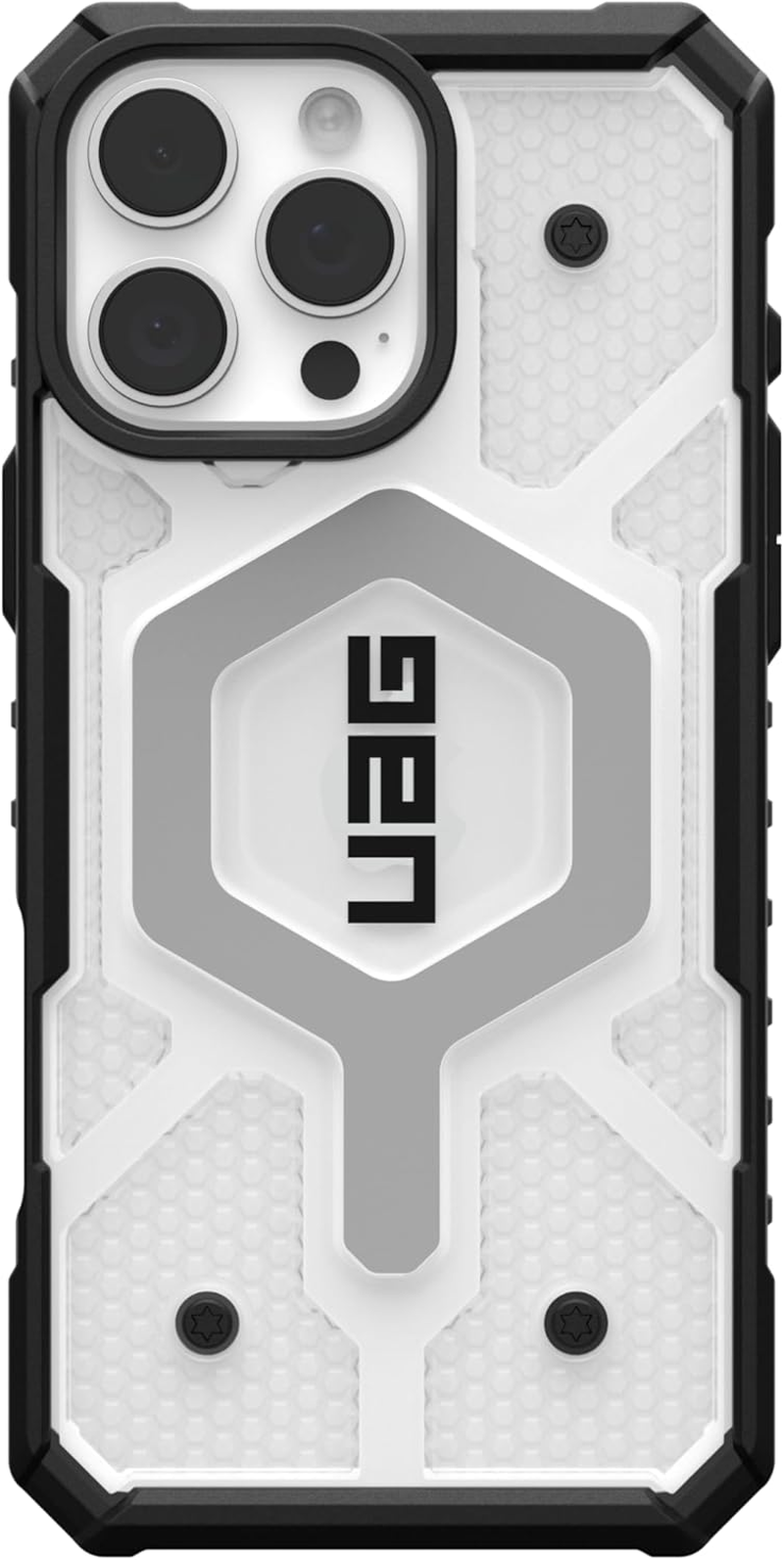 Urban Armor Gear Pathfinder MS Case Compatible with Apple Iphone 16 Pro Max Case (Wireless Charging/Magnetic Charging Compatible, Military Standard Drop Protection) Ice (Transparent)