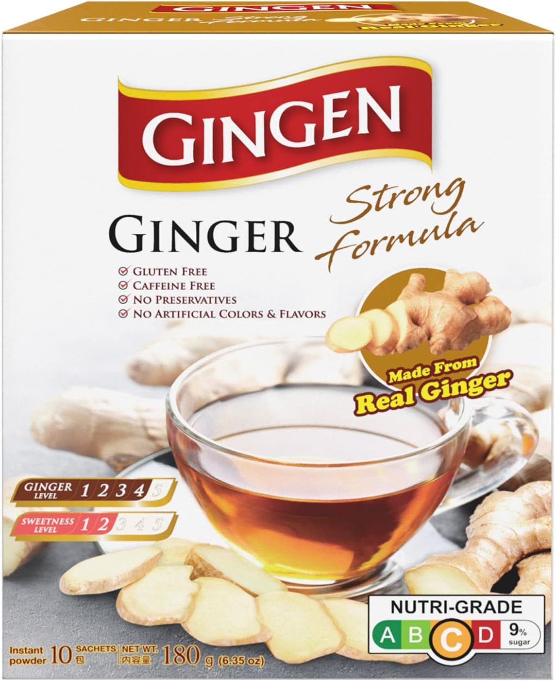Gingen Instant Strong Formula Ginger Tea 18 G (Pack of 10 Sachets) image number 6