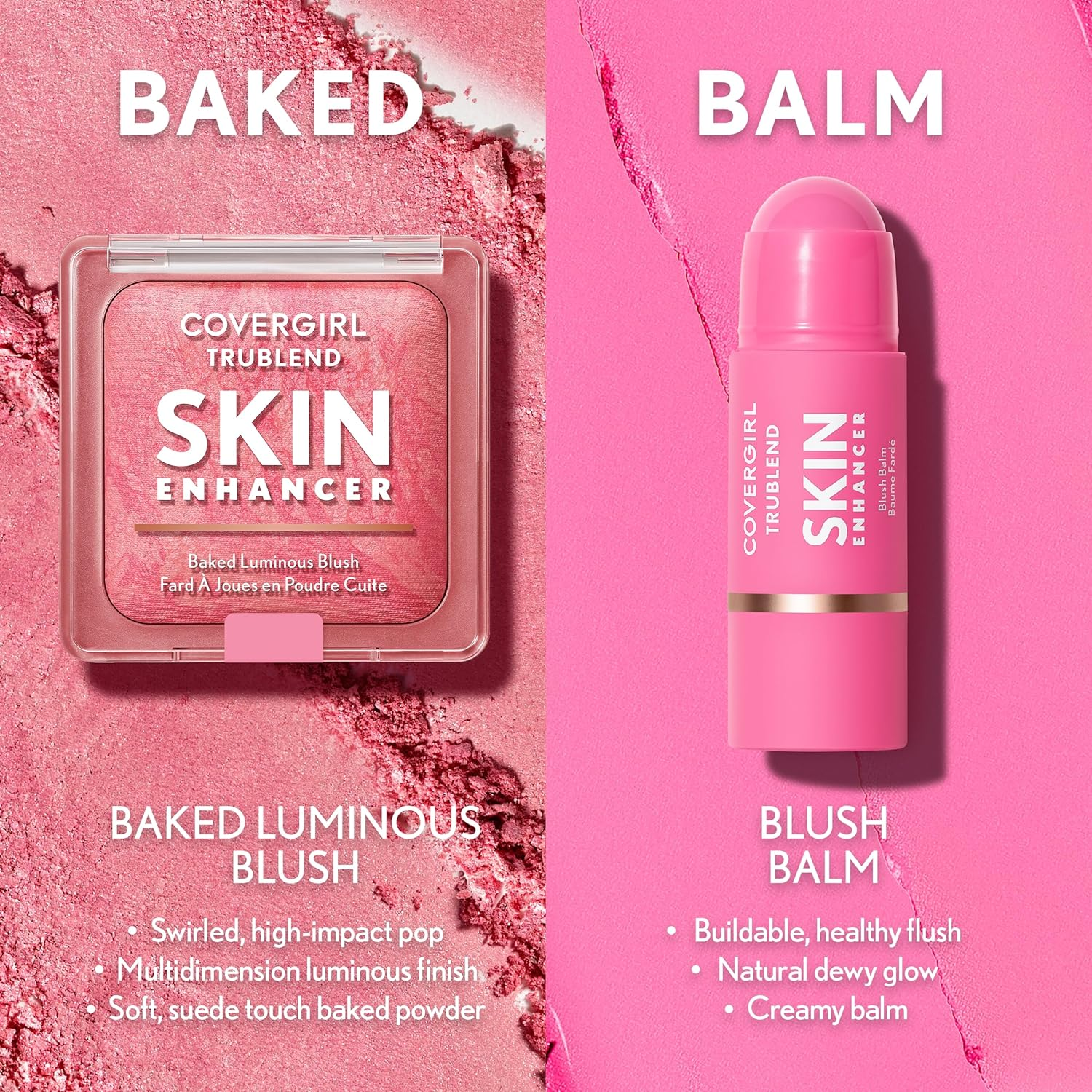 COVERGIRL Trublend Skin Enhancer Baked Luminous Blush, with Hyaluronic Acid & White Rose Extract, Blends Seamlessly - Rose Latte (Nude with Pink Swirls) - 310 Toasted Butterscotch image number 3