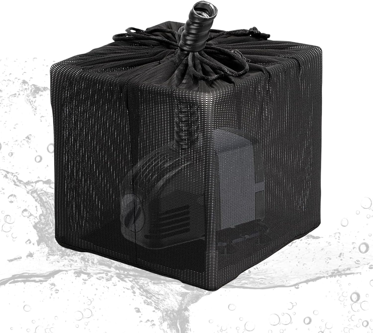 Pump Barrier Bag - Anti-Clogging Mesh Filter with Drawstring Cover, Water Pump Protection | Filter Bag for Aquariums and Fountains for Aquariums, Ponds, Gardens, Patios, Este Use image number 5