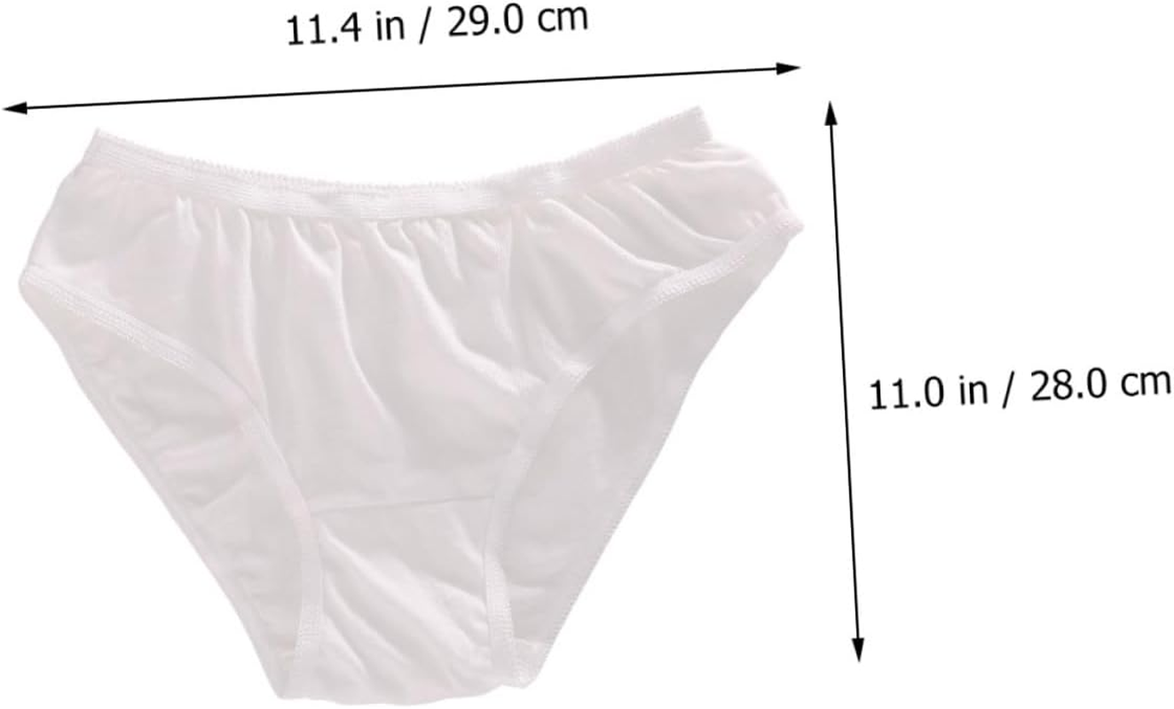 5Pcs Portable Travel Underwear for Pregnant Woman Breathable Disposable Underpants Women Briefs Made of Cotton for Outdoor Use White