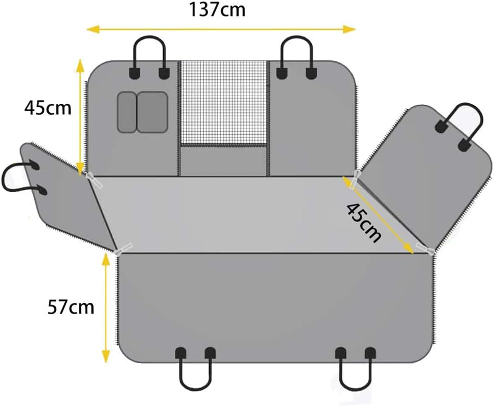 HPAMR Dog Car Seat Cover Hard Bottom, Dog Car Seat Covers for Back Seat, Dog Hammock for Car, Back Seat Pet Cover, Back Seat Extender, Pets Backseat Protector, Back Seat Pets Covers for Dogs image number 2