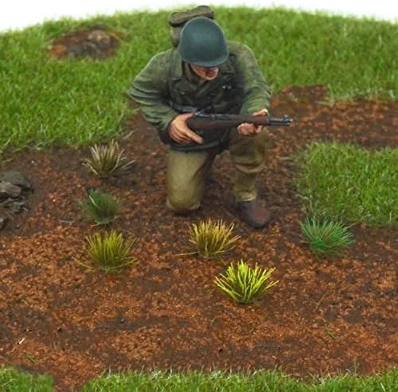 208 Pcs Static Grass Model Grass Tufts Railway Artificial Grass Miniature Grass Tuft Terrain Kit for DIY Model Railway Fairy Garden Diorama Scenery (Set A) image number 2