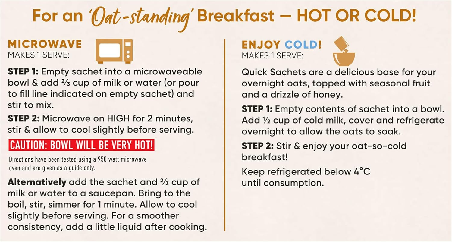 UNCLE TOBYS Oats Quick Sachets Banana and Honey, Big Bowl, 8 Sachets image number 3