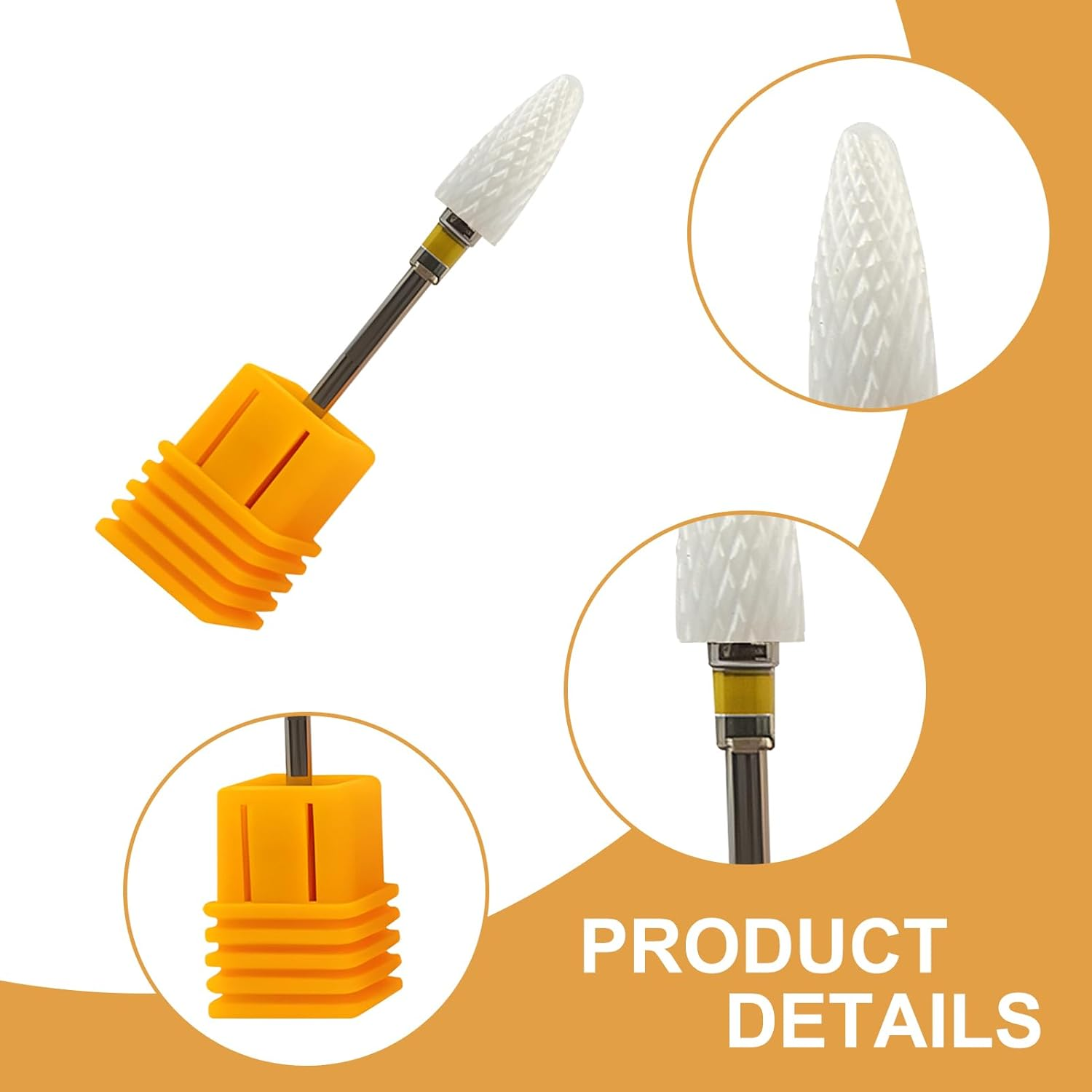 10 Pcs Nail Drill Bits, Ceramic Acrylic Nail File Drill Bit Set, Electric Nail File Accessories for Acrylic Manicure & Pedicure, Versatile Nail Tools, Cuticle Bits for Home & Salon Use image number 5