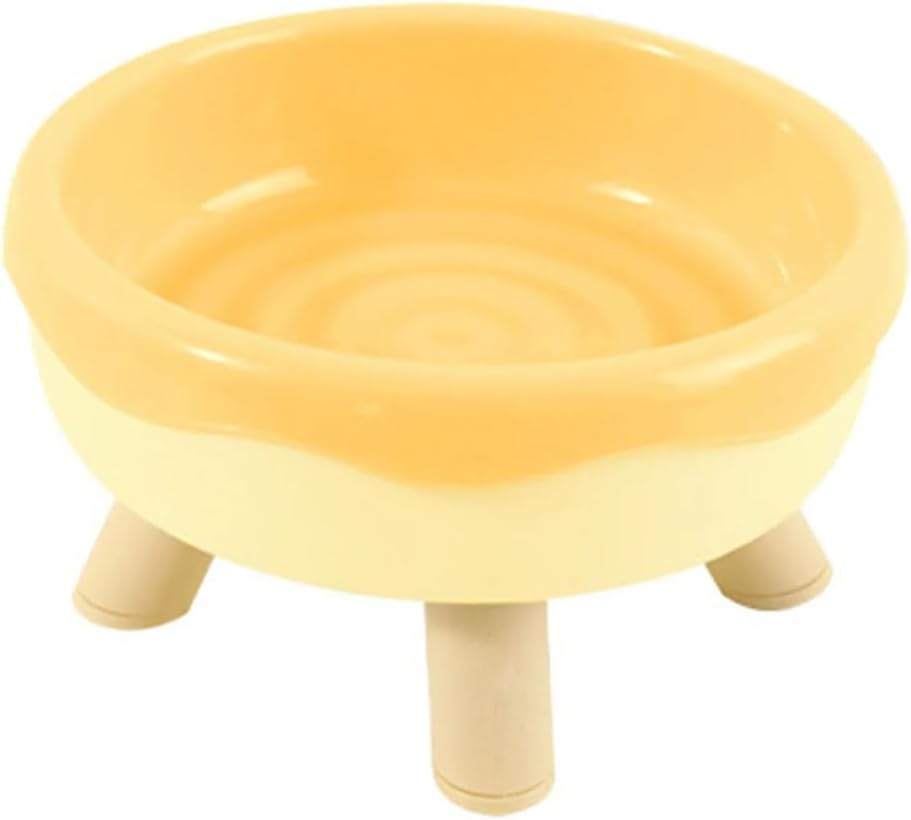 AIMALL Elevated Cat Bowl Donut Design | Anti-Knock High Bowl for Cats & Dogs | Ergonomic Pet Feeding Bowl | Non-Slip Food & Water Basin | Cervical Spine Protection | Sizes: 5.6 X 3.3 Inches