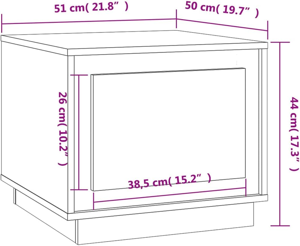 Vidaxl Modern Coffee Table in Concrete Grey - Engineered Wood Furniture with Storage - Rectangular Side Table image number 3