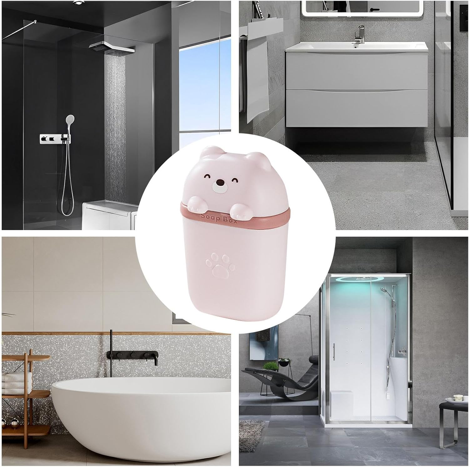 Travel Shampoo Bar Container - Cute Bear Shaped Portable Shampoo Bar Case - Efficient Drain Hole Design Shampoo Bar Holder for Gym - Yellow image number 5