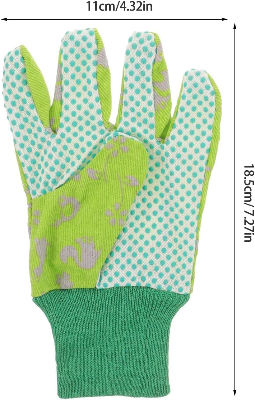 Gardening Gloves,1 Pair Yard Work Glove Rubber Coated Garden Gloves for Girls Boys Youth Outdoor Cut Resistant Multi-Purpose Work Gloves Breathable Comfortable for Outdoor Activities